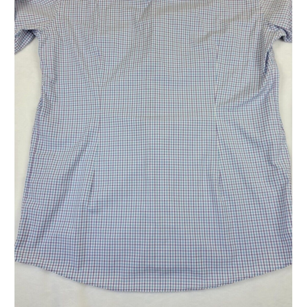 Men's Eton Brighton Button-Up Plaid Dress Shirt Slim Fit Sz L 41/16 - Picture 7 of 11